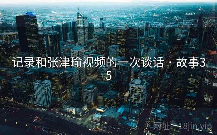记录和张津瑜视频的一次谈话 · 故事35  第1张