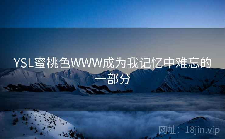 YSL蜜桃色WWW成为我记忆中难忘的一部分