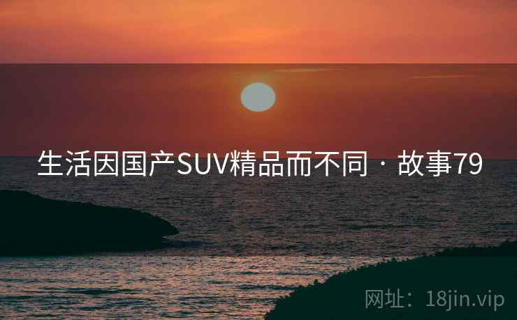 生活因国产SUV精品而不同 · 故事79
